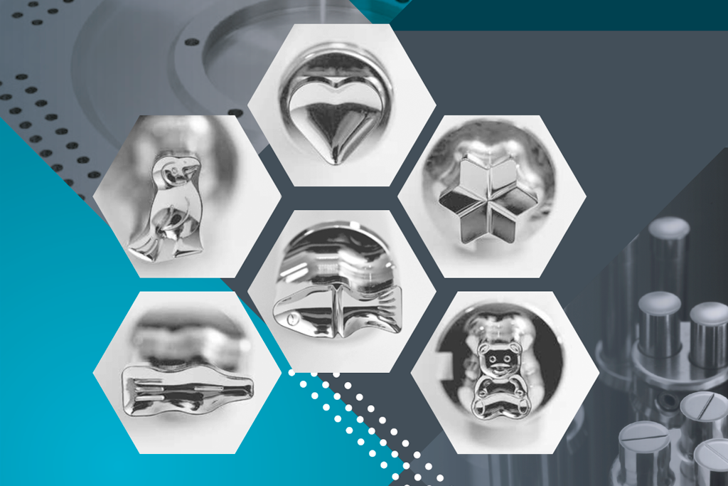Tooling punzones y matrices para comprimidos con formas complejas