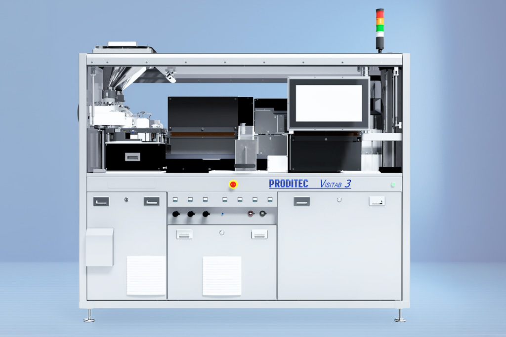 VISITAB 3 Series Gen2026 de PRODITEC está diseñada para la inspección visual automatizada de comprimidos, cápsulas y cápsulas de gelatina blanda o softgels